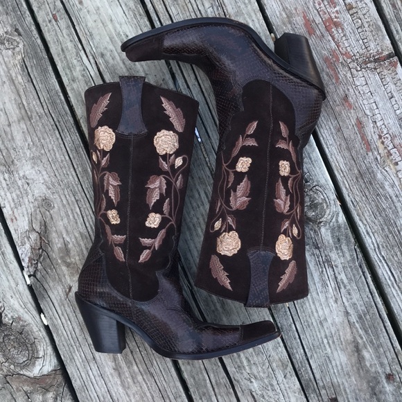 Antonio Melani leather suede tall boots size 6M - Picture 2 of 8